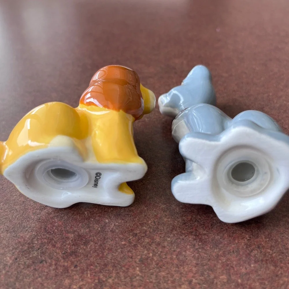 Disney Lady and the Tramp Salt and Pepper Shakers Ceramic Dog Figurine Set